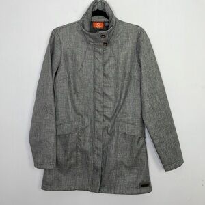 𝅺merrell gray fleece lined lightweight funnel jacket